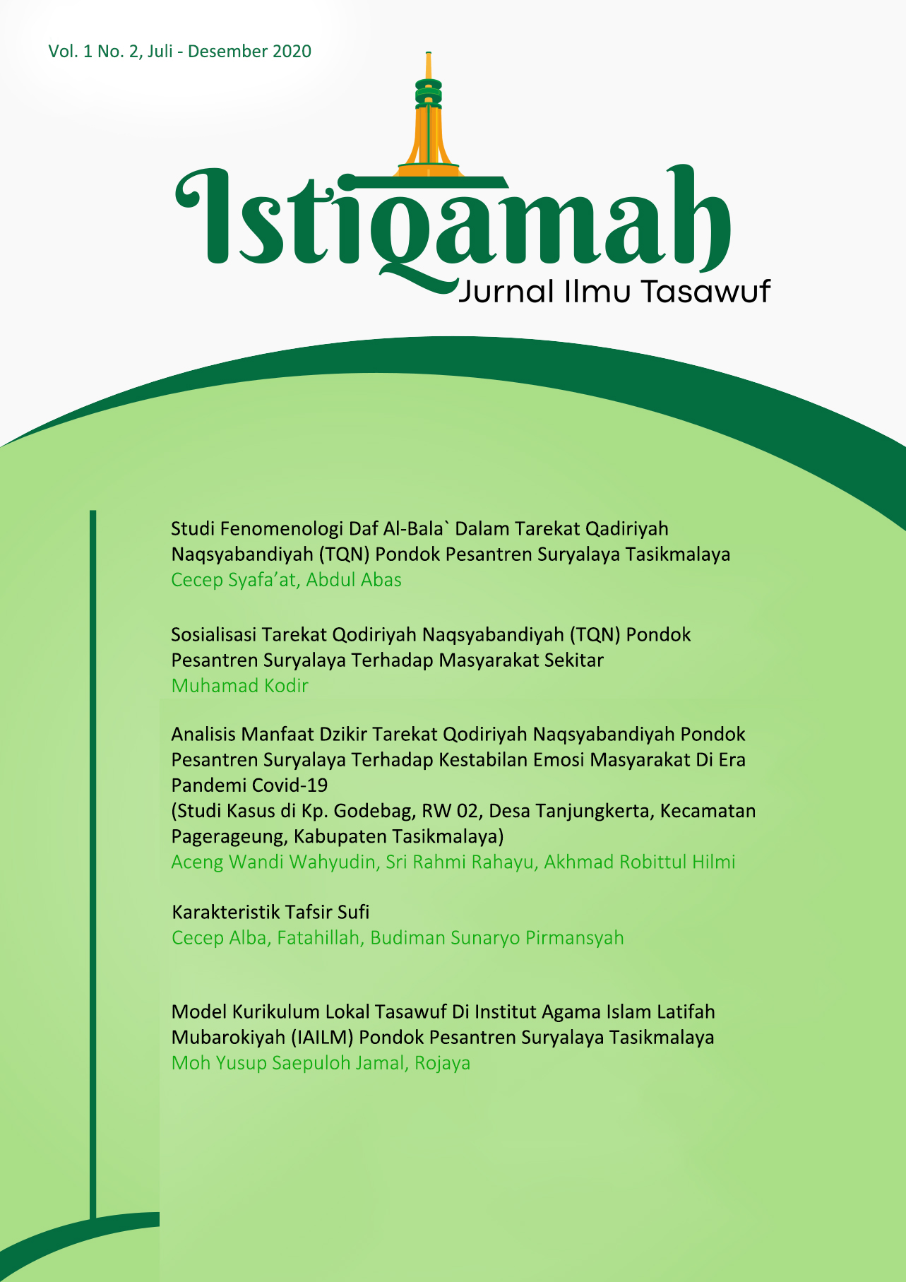 istiqamah: jurnal ilmu tasawuf