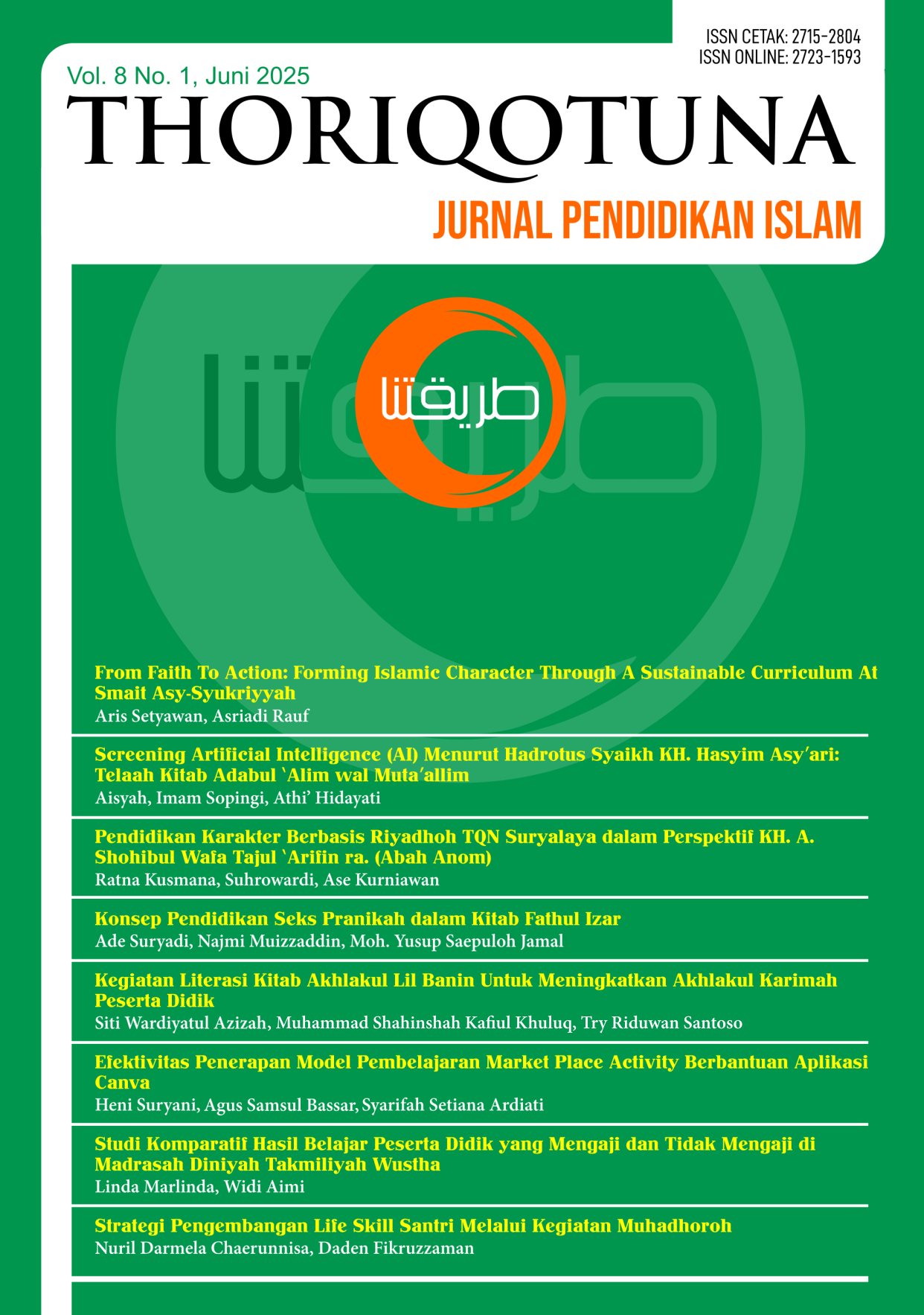 Thoriqotuna Vol 8 No 1