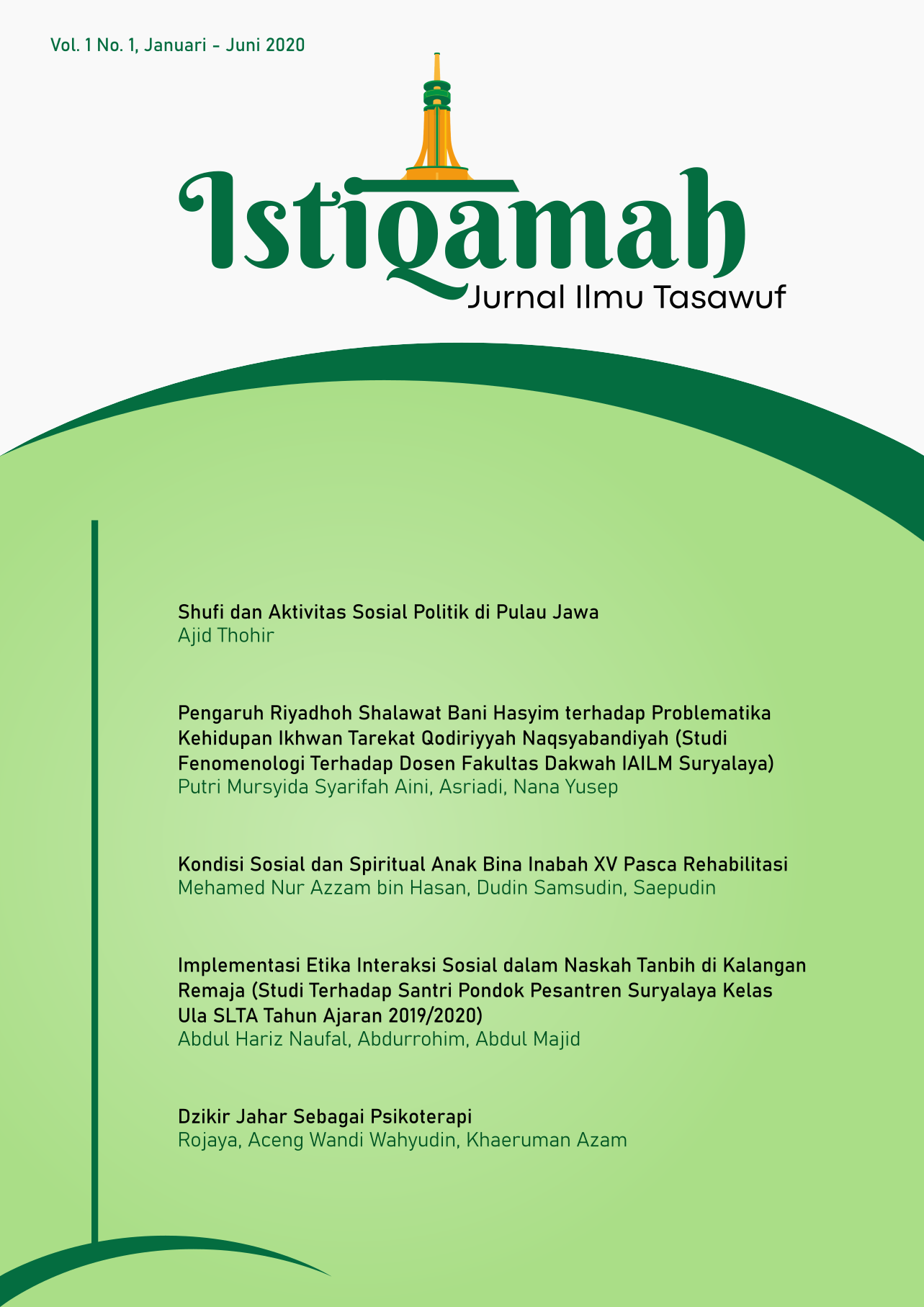 cover jurnal istiqamah IAILM Suryalaya